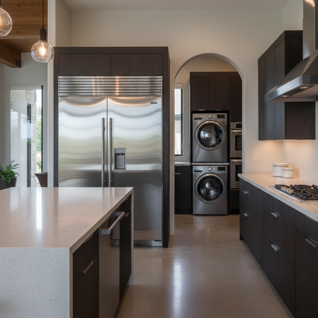 Premium household appliances in a luxury home environment
